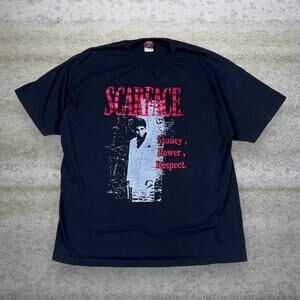 Vintage 90s Scarface Shirt Men 2XL Black Short Sleeve Cotton Officially Licensed
